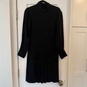 Yves Saint Laurent Black Long Sleeve Dress